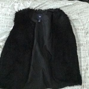 Black Fur Vest